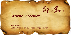 Szarka Zsombor névjegykártya
