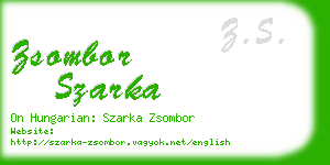 zsombor szarka business card
